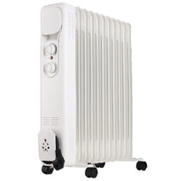 HKM-961043 Oil Filled Radiator Heater, 1500W/2000W/2500W Freestanding with Adjustable Thermostat and Safety Features