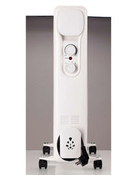 HKM-961043 Oil Filled Radiator Heater, 1500W/2000W/2500W Freestanding with Adjustable Thermostat and Safety Features
