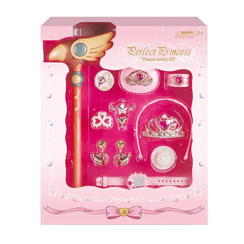 HKM-961107 Magic Light Up Wand Toy for Kids with Makeup Princess Accessories
