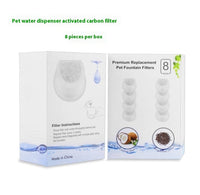 HKM-9615037 Automatic Pet Water Fountain Filter Set with Activated Carbon - 8 Pieces