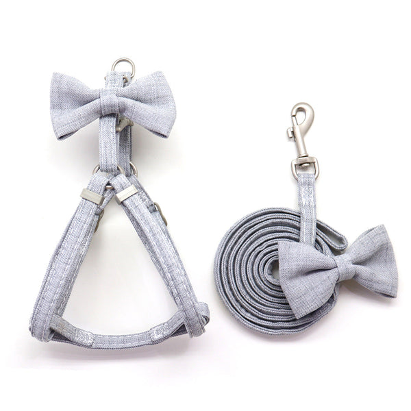 HKM-9616829 Adjustable Pet Collar and Traction Rope Set with Harness, Multiple Colors and Sizes Available