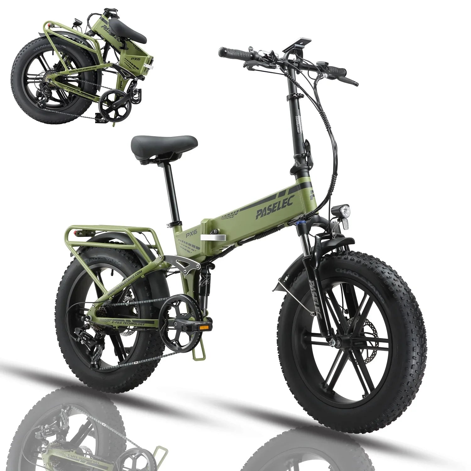 HKM-961747 750W Electric Folding Bike with Long Range, 20" Aluminum Alloy Frame, 7-Speed, Disc Brakes, Comfortable Saddle, Dual Suspension