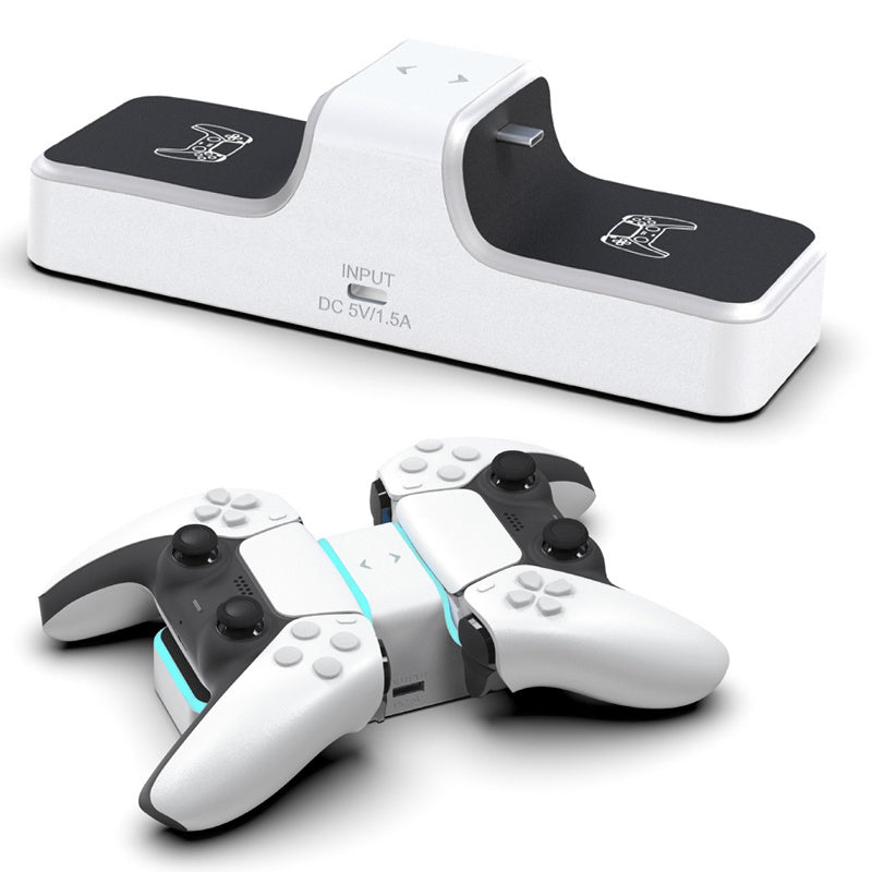 HKM-961747 Dual Controller Charging Station for PS5 - Convenient USB-C Power Supply with LED Indicators
