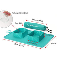 HKM-9617725 Foldable Silicone Dog and Cat Bowl, 600ml Capacity, Portable Pet Feeding and Hydrating Solution
