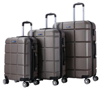HKM-961811 3-Piece Hardshell Luggage Set in ABS Material - Includes 20", 24", and 28" Suitcases
