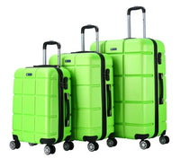 HKM-961811 3-Piece Hardshell Luggage Set in ABS Material - Includes 20", 24", and 28" Suitcases