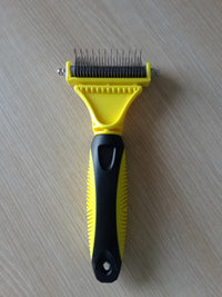 HKM-9619133 Stainless Steel Double-Sided Knot Comb with ABS and TPR Grip, 18.5x9x2.6 cm