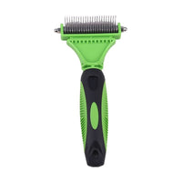 HKM-9619133 Stainless Steel Double-Sided Knot Comb with ABS and TPR Grip, 18.5x9x2.6 cm