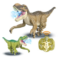 HKM-962003 Remote Control Tyrannosaurus Rex Walking Dinosaur Toy with Musical Effects and Spray Stunt
