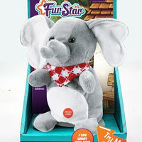 HKM-962067 Recordable Plush Dancing Elephant with Voice Recorder for Children 0-4 Years
