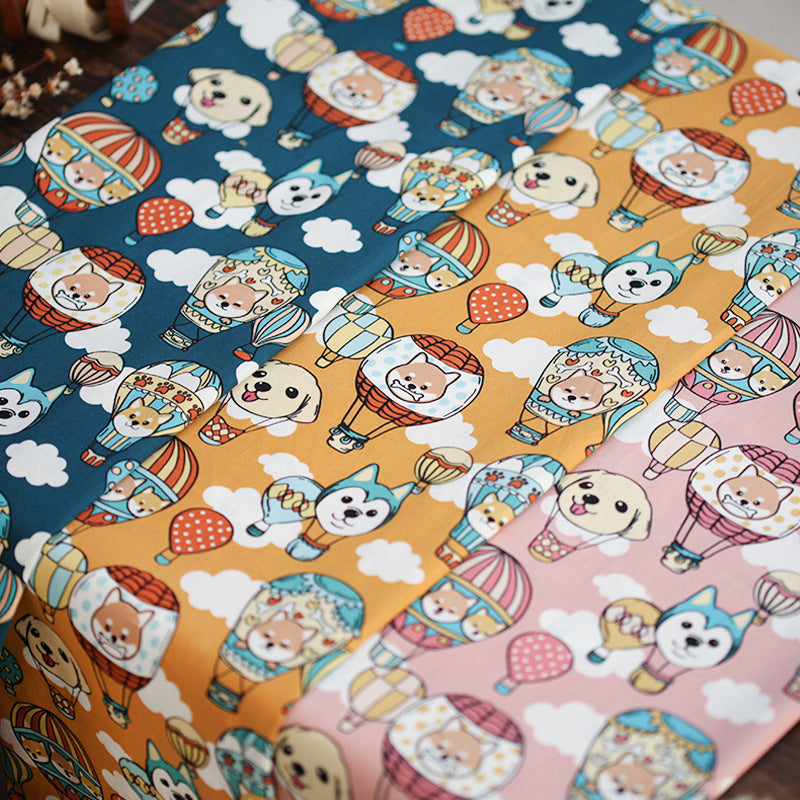 HKM-962259 Hot Air Balloon Patchwork Cotton Fabric for DIY Baby Clothes