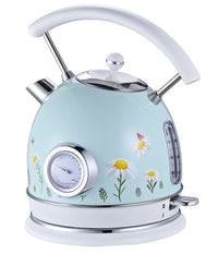 HKM-962323 Retro Automatic Pop-Up Two-Slice Electric Toaster with Double Flower Design
