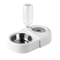 HKM-9623485 Anti-Overturning Pet Rice Bowl - Durable Plastic Cat Dish in White, Pink, and Blue
