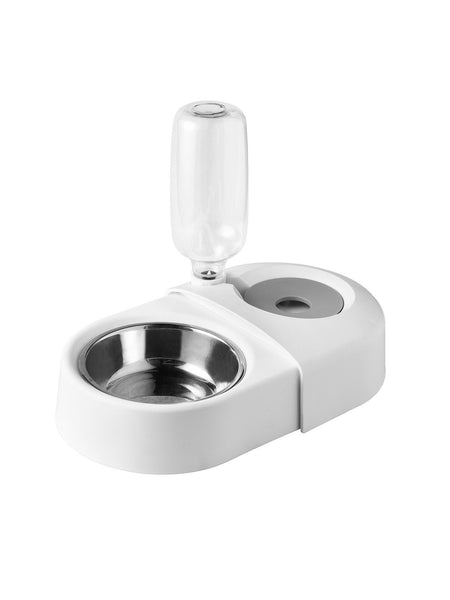 HKM-9623485 Anti-Overturning Pet Rice Bowl - Durable Plastic Cat Dish in White, Pink, and Blue