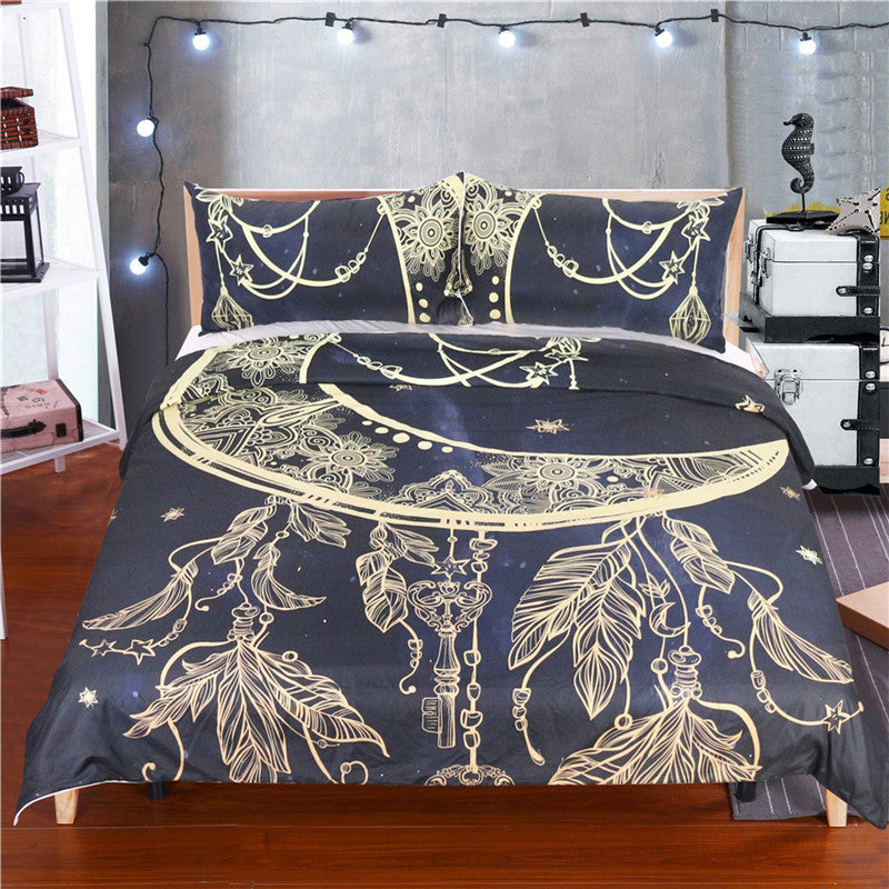 HKM-962387 European and Australian Duvet Cover Set in Various Sizes, Soft Polyester Fabric