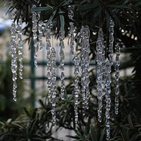 HKM-962387 Transparent Ice Bar Pendant Set - 24 Creative Water Drop Rock Candy Decorations