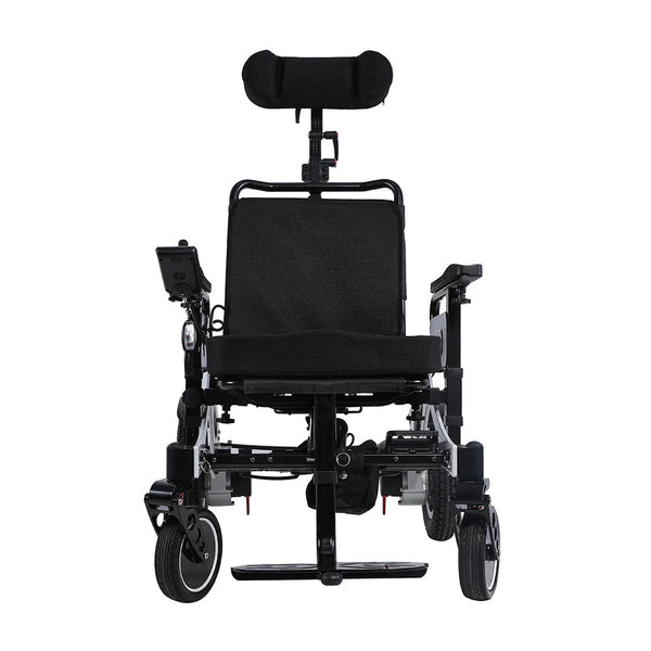 HKM-0192979 Folding Electric Wheelchair Dual 250W Motors 24V 12Ah Removable Battery 9.3 Mile Range 265 lb Capacity Aluminum Frame