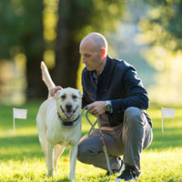 HKM-9625277 Electric Dog Fence System with Water-Resistant Collar for All Dog Sizes, Adjustable Range Up to 1.2 Acres