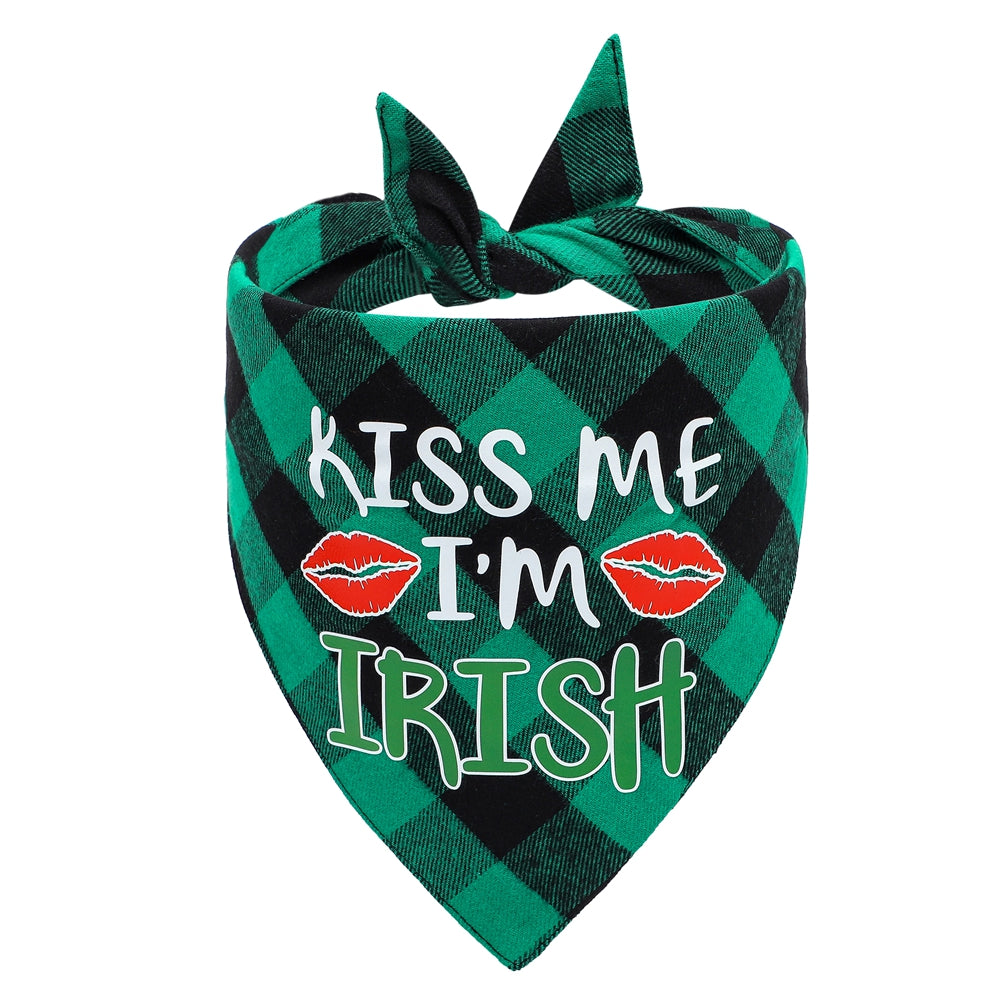 HKM-9625661 Triangle Scarf for Dogs - Cotton Cartoon Design Suitable for All Seasons