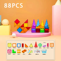 HKM-962707 Magnetic Building Blocks Set for Creative Assembly and Educational Play – Colourful DIY Tiles for Kids