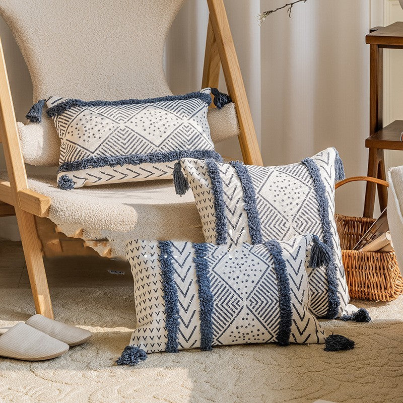 HKM-962707 Nordic Geometric Throw Pillow - 45x45cm & 30x50cm Options Available