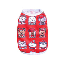 HKM-9627709 Festive Limited Edition Pet Vest - Short Style for Small Dogs and Cats, Unisex, Multiple Christmas Designs