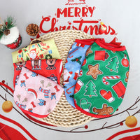 HKM-9627709 Festive Limited Edition Pet Vest - Short Style for Small Dogs and Cats, Unisex, Multiple Christmas Designs