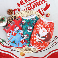HKM-9627709 Festive Limited Edition Pet Vest - Short Style for Small Dogs and Cats, Unisex, Multiple Christmas Designs