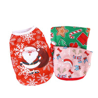HKM-9627709 Festive Limited Edition Pet Vest - Short Style for Small Dogs and Cats, Unisex, Multiple Christmas Designs