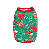HKM-9627709 Festive Limited Edition Pet Vest - Short Style for Small Dogs and Cats, Unisex, Multiple Christmas Designs