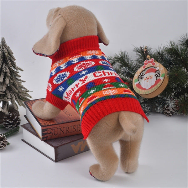 HKM-9627837 Cozy Wool Pet Sweater for Small and Medium Dogs and Cats, Boutique Christmas Tree Design