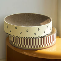 HKM-9629245 Cat Scratch Board - Durable Corrugated Cardboard with Striped and Number Patterns, 41x10cm