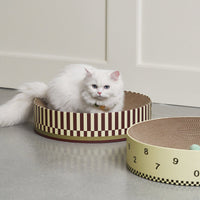 HKM-9629245 Cat Scratch Board - Durable Corrugated Cardboard with Striped and Number Patterns, 41x10cm