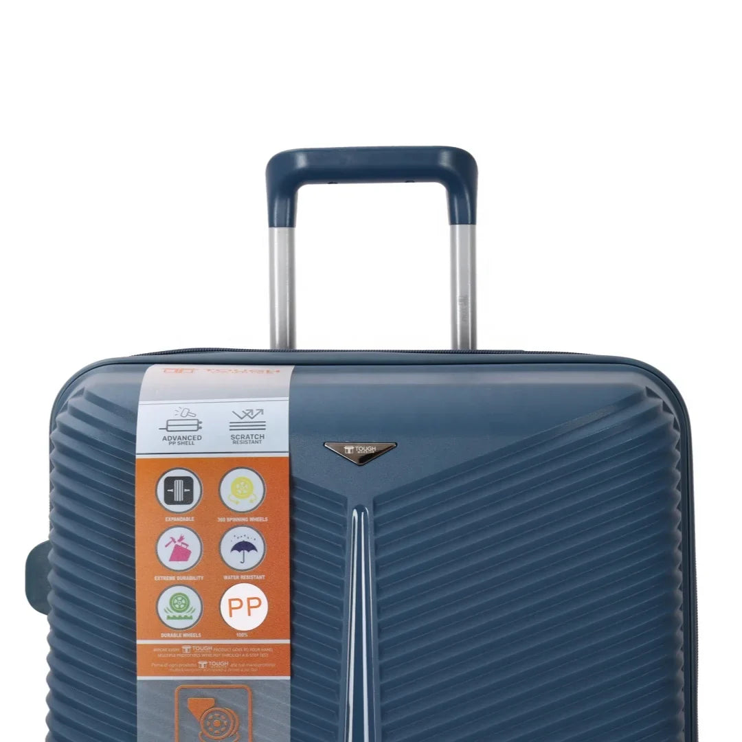 HKM-962963 Lightweight Scratch-Resistant Spinner Suitcase for Travel - Durable PP Material