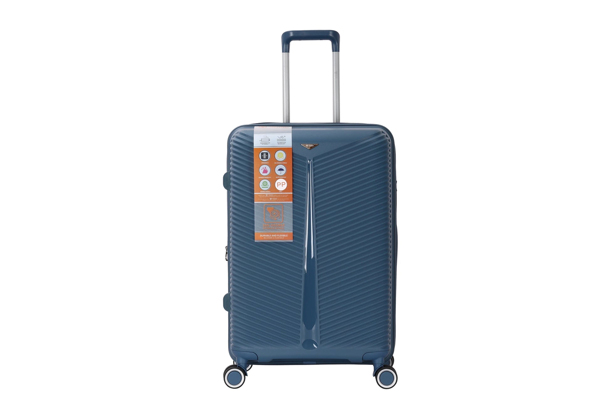 HKM-962963 Lightweight Scratch-Resistant Spinner Suitcase for Travel - Durable PP Material