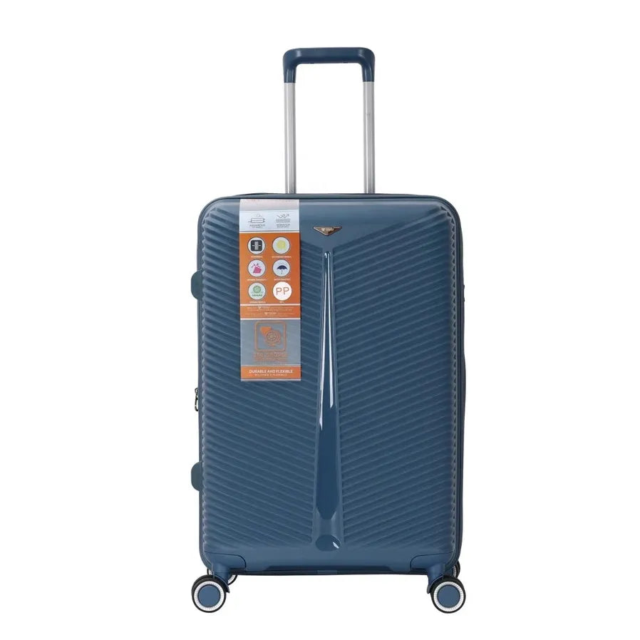 HKM-962963 Lightweight Scratch-Resistant Spinner Suitcase for Travel - Durable PP Material