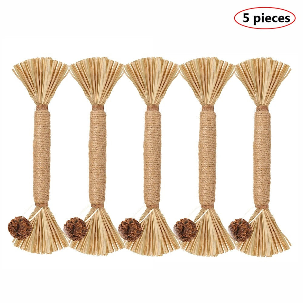 HKM-9629885 Durable Bamboo Cat Molar Stick for Oral Health, Tartar Removal, Large Pack Options Available