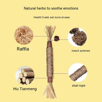 HKM-9629885 Durable Bamboo Cat Molar Stick for Oral Health, Tartar Removal, Large Pack Options Available