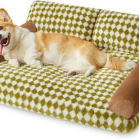 HKM-9630525 Cozy Cat and Dog Sofa Bed with Non-Slip Bottom and Washable Cover for Small Pets