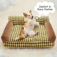 HKM-9630525 Cozy Cat and Dog Sofa Bed with Non-Slip Bottom and Washable Cover for Small Pets
