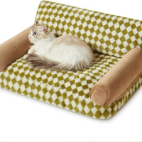 HKM-9630525 Cozy Cat and Dog Sofa Bed with Non-Slip Bottom and Washable Cover for Small Pets