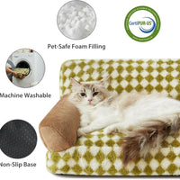 HKM-9630525 Cozy Cat and Dog Sofa Bed with Non-Slip Bottom and Washable Cover for Small Pets