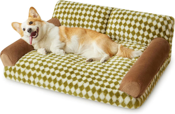 HKM-9630525 Cozy Cat and Dog Sofa Bed with Non-Slip Bottom and Washable Cover for Small Pets