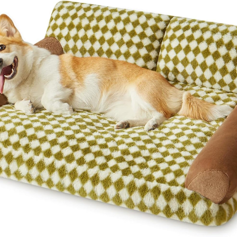 HKM-9630525 Cozy Cat and Dog Sofa Bed with Non-Slip Bottom and Washable Cover for Small Pets