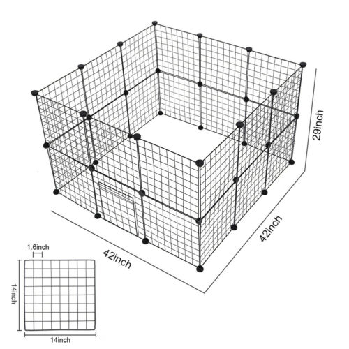 HKM-9630653 Eco-Friendly Metal Pet Fence for Secure Outdoor Containment