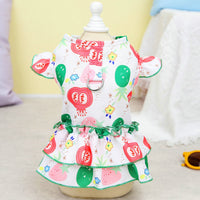 HKM-9631421 Casual Teddy Bear Style Skirt for Pets - Polyester, Available in White and Pink