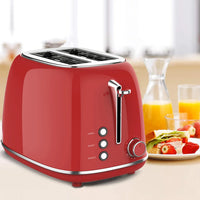 HKM-963475 Compact 2-Slice Grill Toaster with Wide Slots and Adjustable Settings