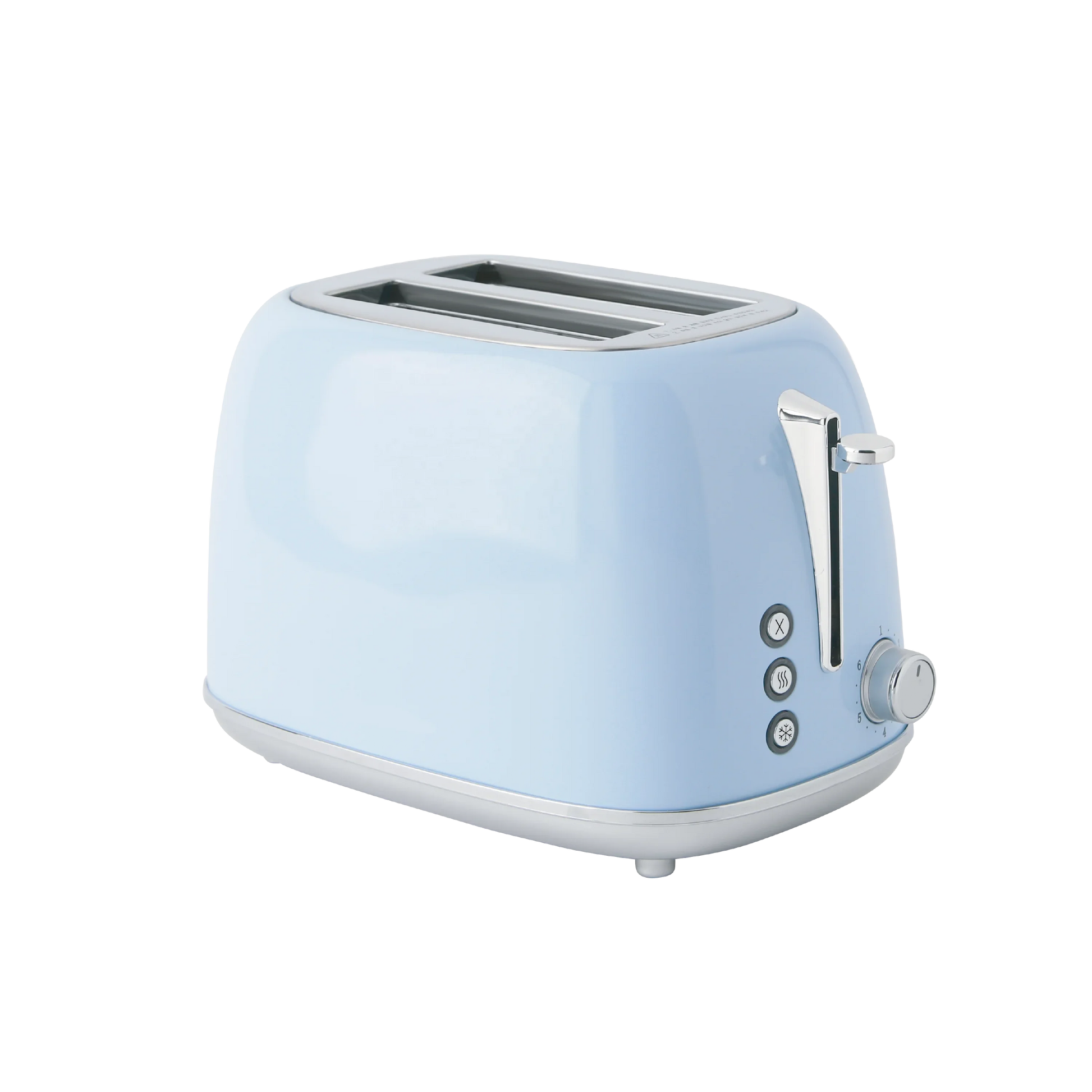 HKM-963475 Compact 2-Slice Grill Toaster with Wide Slots and Adjustable Settings