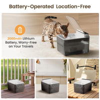 HKM-9634877 Wireless Charging Stainless Steel Automatic Cat Water Fountain with Dual Flow Modes