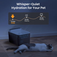 HKM-9634877 Wireless Charging Stainless Steel Automatic Cat Water Fountain with Dual Flow Modes